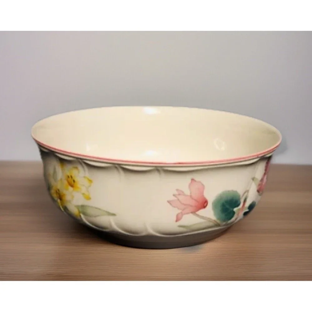 Villeroy & Boch Flora Bella Porcelain Vegetable Salad Serving Bowl 9.75” Germany